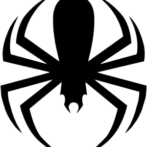 Black spider siluet logo PNG image