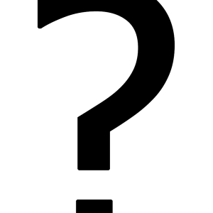 black Question mark PNG