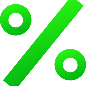 green percent icon PNG