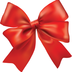 red ribbon bow PNG