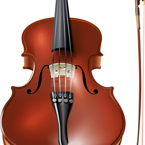 Violin and bow PNG