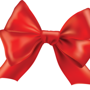 red ribbon bow PNG