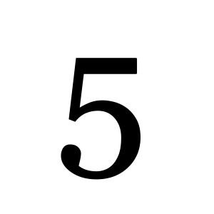 Number 5 PNG
