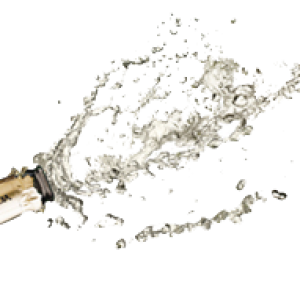 Champagne popping PNG