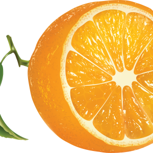 cut ripe orange PNG image