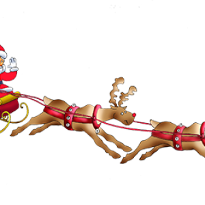 Santa sleigh PNG