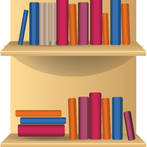 Bookshelf, bookcase PNG