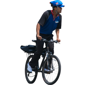 Man on bicycle PNG image