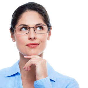 Thinking woman PNG
