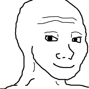 Wojak smile PNG image