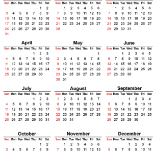 Calendar 2021 year PNG