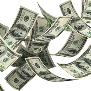 Falling money PNG