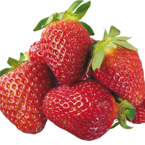 Ripe strawberries PNG image