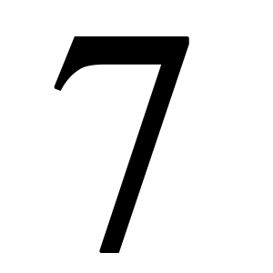 number 7 PNG
