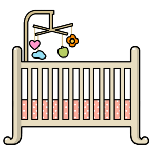 Infant bed, crib PNG