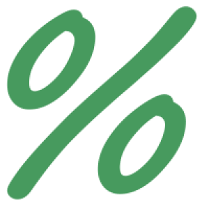 green icon percent PNG
