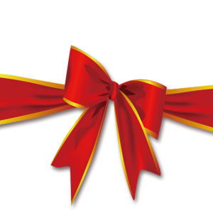 red ribbon bow PNG
