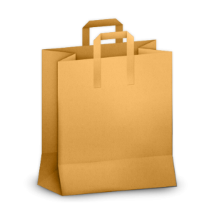 Paper shopping bag PNG image