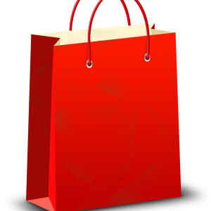 Paper shopping bag PNG image