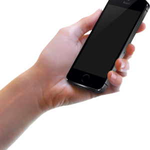 Phone in hand PNG