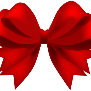 red ribbon bow PNG