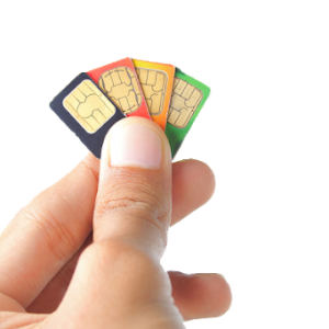 SIM Cards in hand PNG