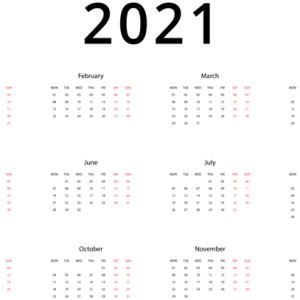 Calendar 2022 year PNG