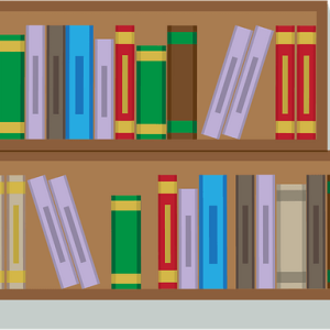 Bookshelf, bookcase PNG
