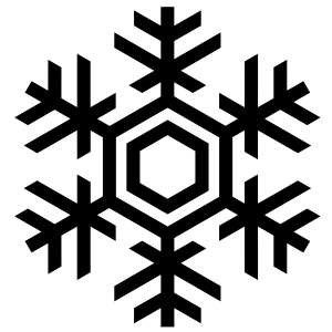 Snowflake silhouette PNG image