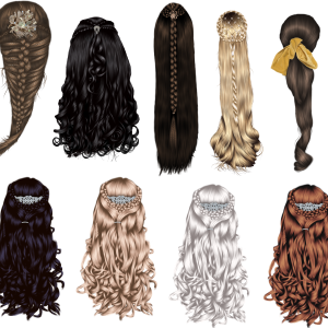 Hair wig PNG