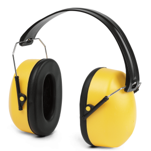 Yellow headphones PNG image