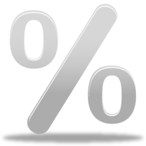 white percent icon PNG