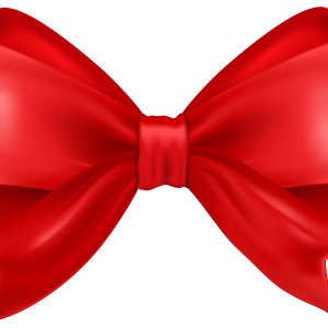 red ribbon bow PNG