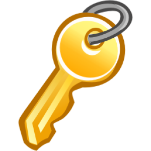 golden key PNG image, free