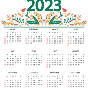 Calendar 2023 PNG