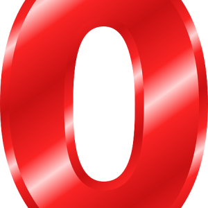 red number 0 PNG