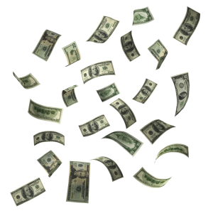 Falling money PNG