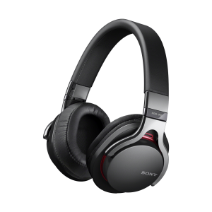 Black headphones PNG image