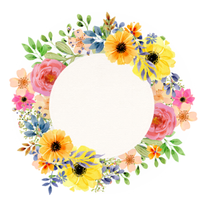 Floral frame PNG