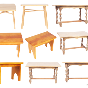 Wooden tables PNG image
