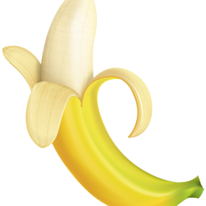 Peeled yellow banana PNG image