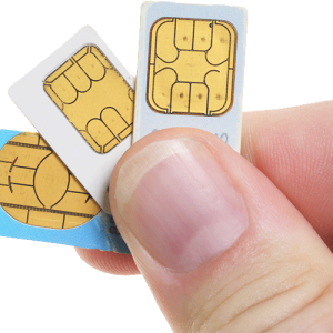 SIM cards in hand PNG