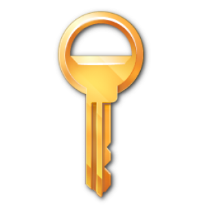 golden key PNG image, free