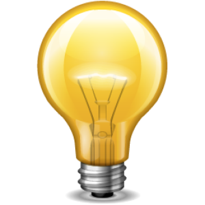 yellow light bulb PNG image