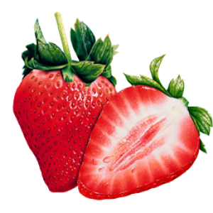 Strawberry cut PNG image