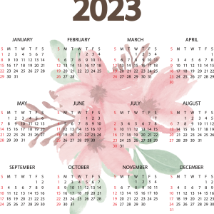 Calendar 2023 PNG