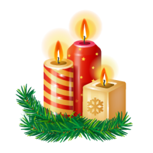 Christmas candle PNG image