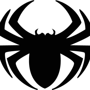 Black spider siluet logo PNG image